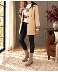 Trench beige avec capuche Willie