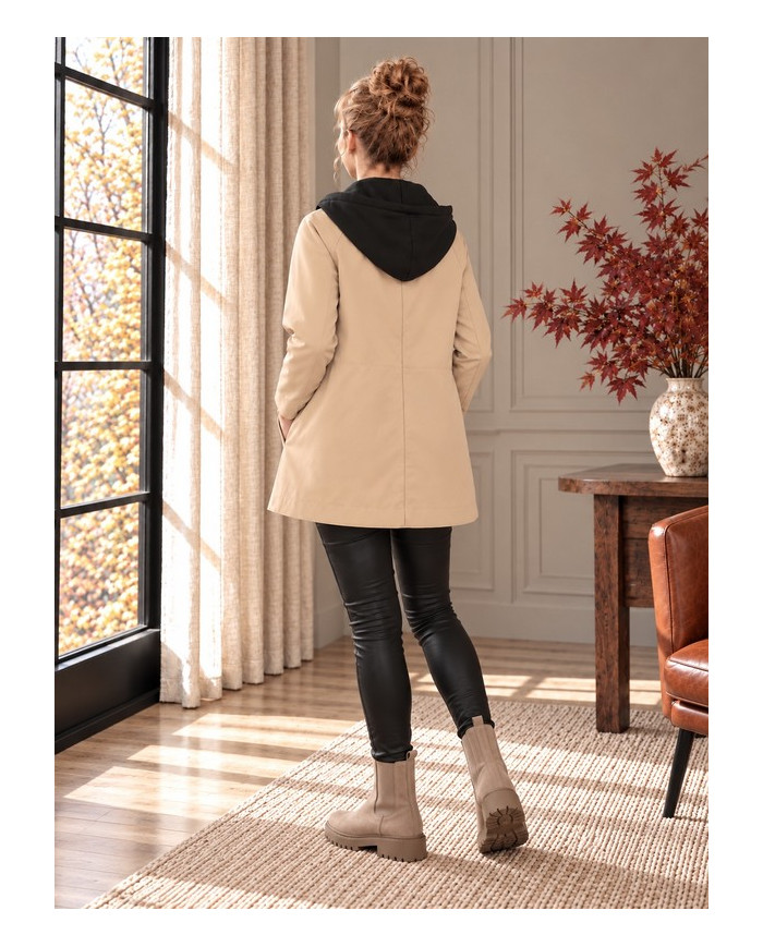 Trench beige avec capuche Willie