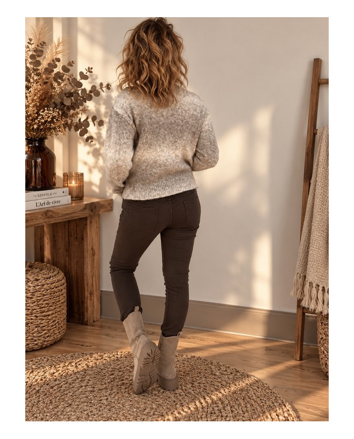 Pull automnal taupe