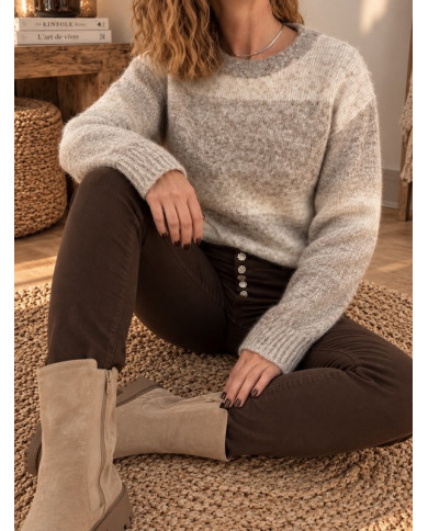 Pull automnal taupe