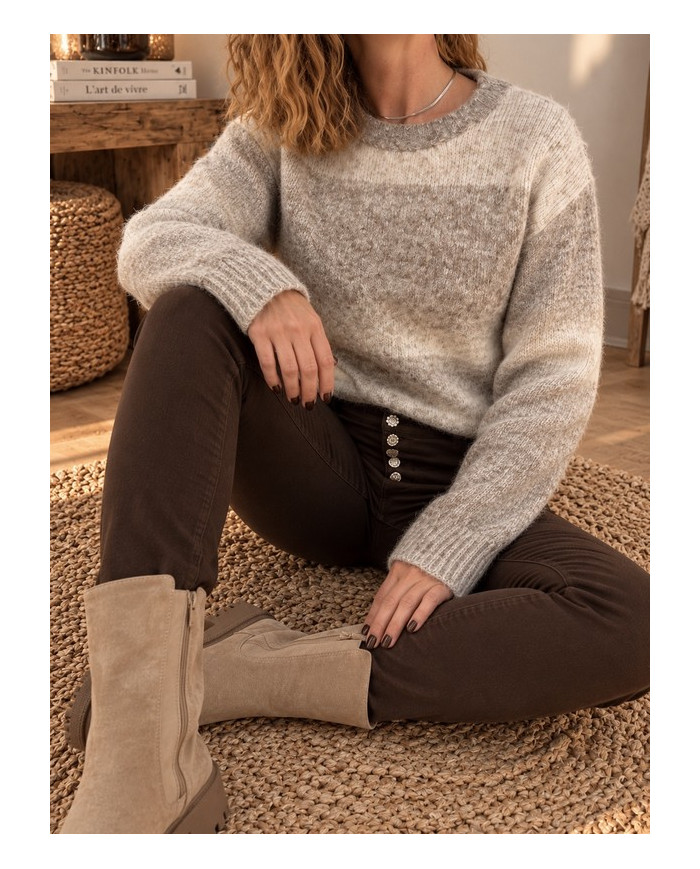 Pull automnal taupe
