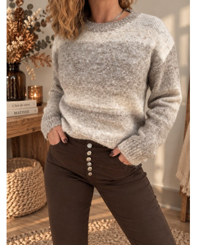 Pull automnal taupe