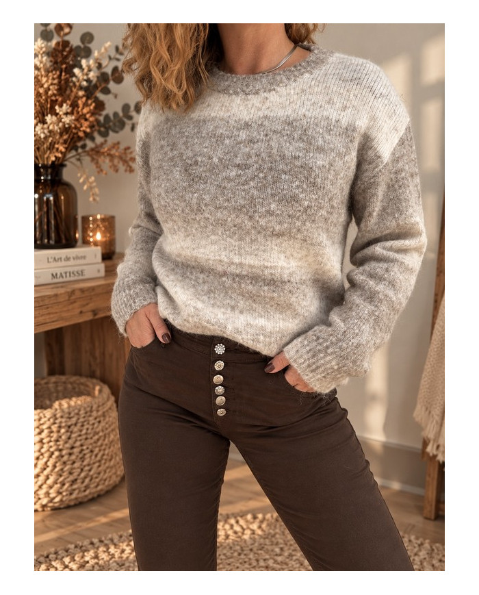 Pull automnal taupe