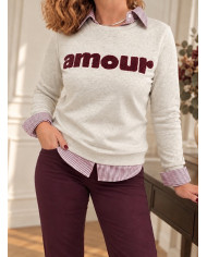 Chemise rayée bordeaux "Amore" Alice