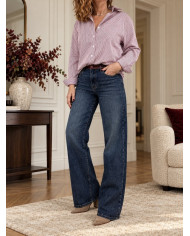 Chemise rayée bordeaux "Amore" Alice