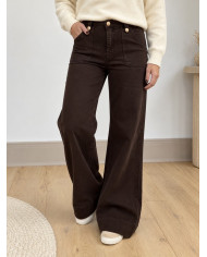 Jean large chocolat Albin (coupe longue)