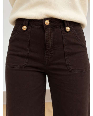 Jean large chocolat Albin (coupe longue)