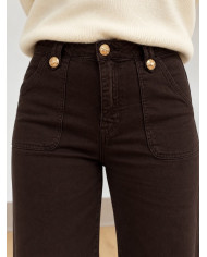 Jean large chocolat Albin (coupe longue)