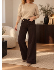 Jean large chocolat Albin (coupe longue)