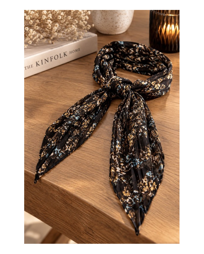 Ceinture foulard brown & blue