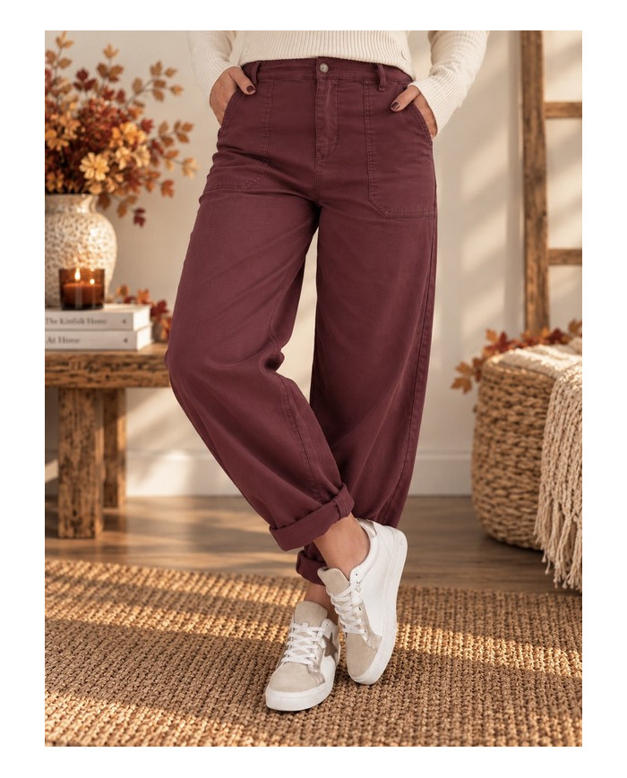 Pantalon ballon bordeaux