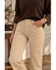 Pantalon velours beige Billy