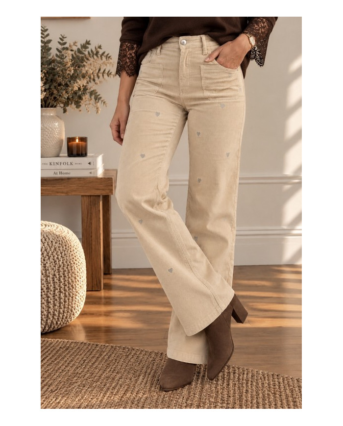 Pantalon velours beige Billy