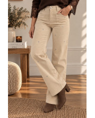 Pantalon legging en simili chocolat Salim