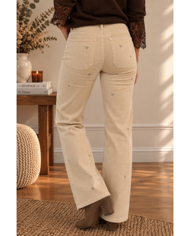 Pantalon velours beige Billy