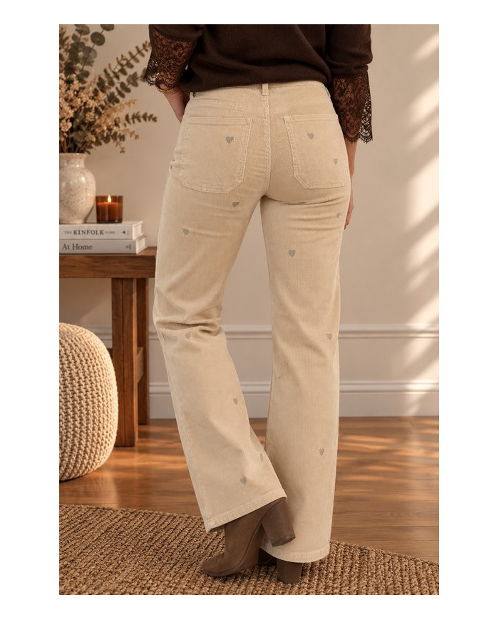 Pantalon velours beige Billy