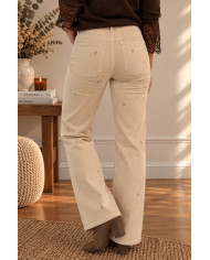 Pantalon velours beige Billy