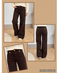 Jean large chocolat Albin (coupe longue)