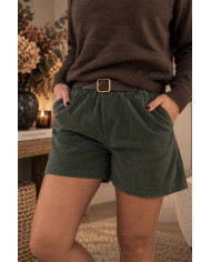 Short en flanelle taupe Mattéo