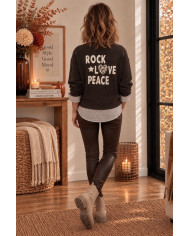 Pull tout doux "Iconic" prune