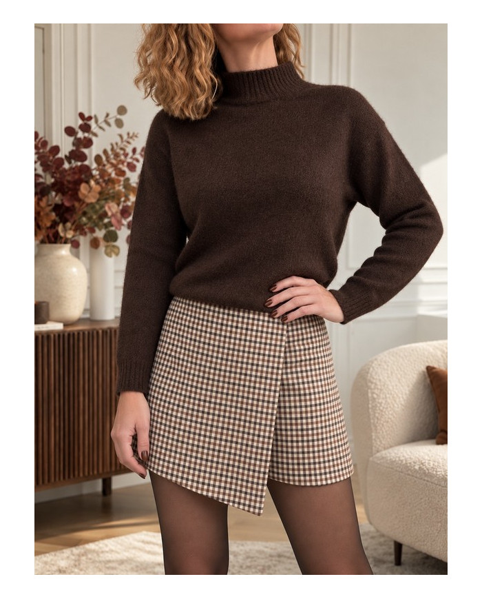 Pull choco uni (taillé)