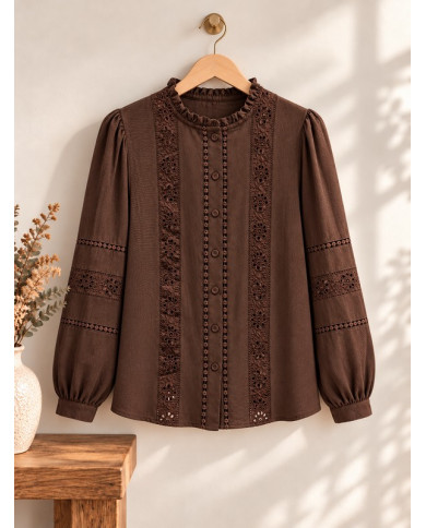 Chemisier marron Kalia