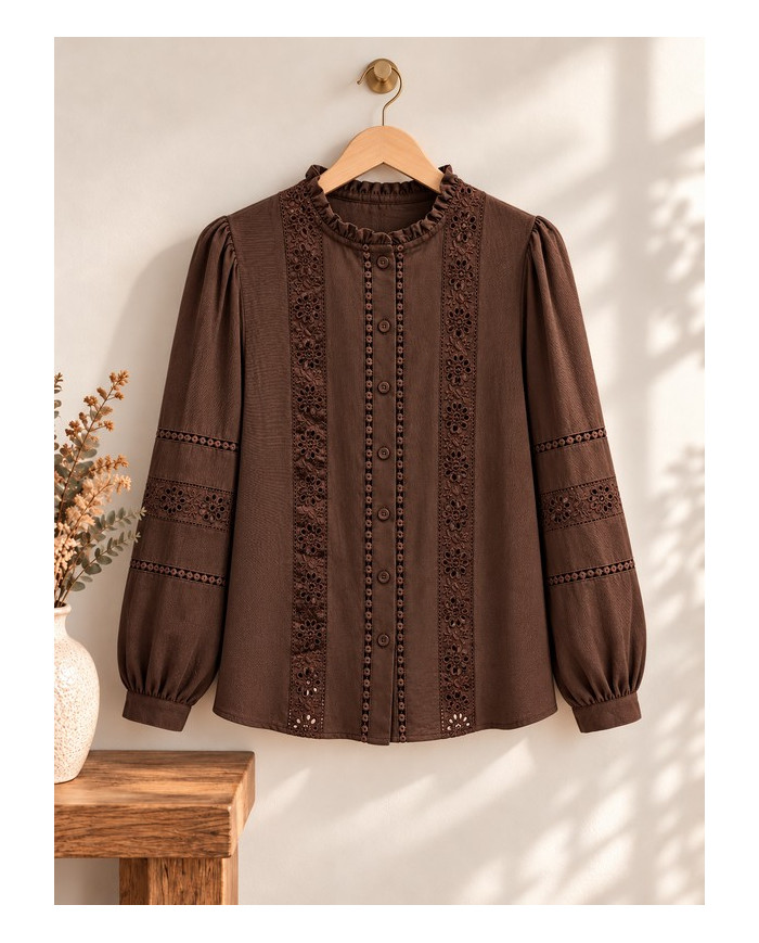 Chemisier marron Kalia