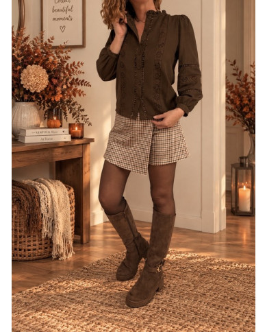 Chemisier marron Kalia