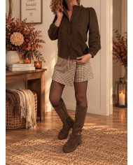Chemise rayée bordeaux "Amore" Alice