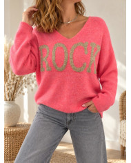 Pull oversize bleu marine "Rock"