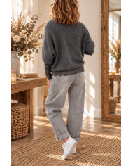 Pull sans manches alpaga gris