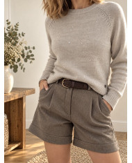 Pull beige & petits brillants