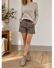 Pull beige & petits brillants