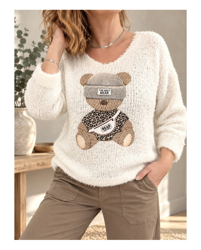 Pull doudou ourson