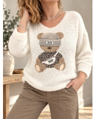 Pull doudou ourson