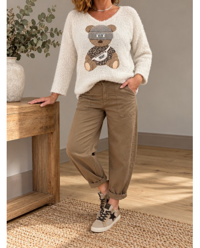 Pantalon ballon camel clair