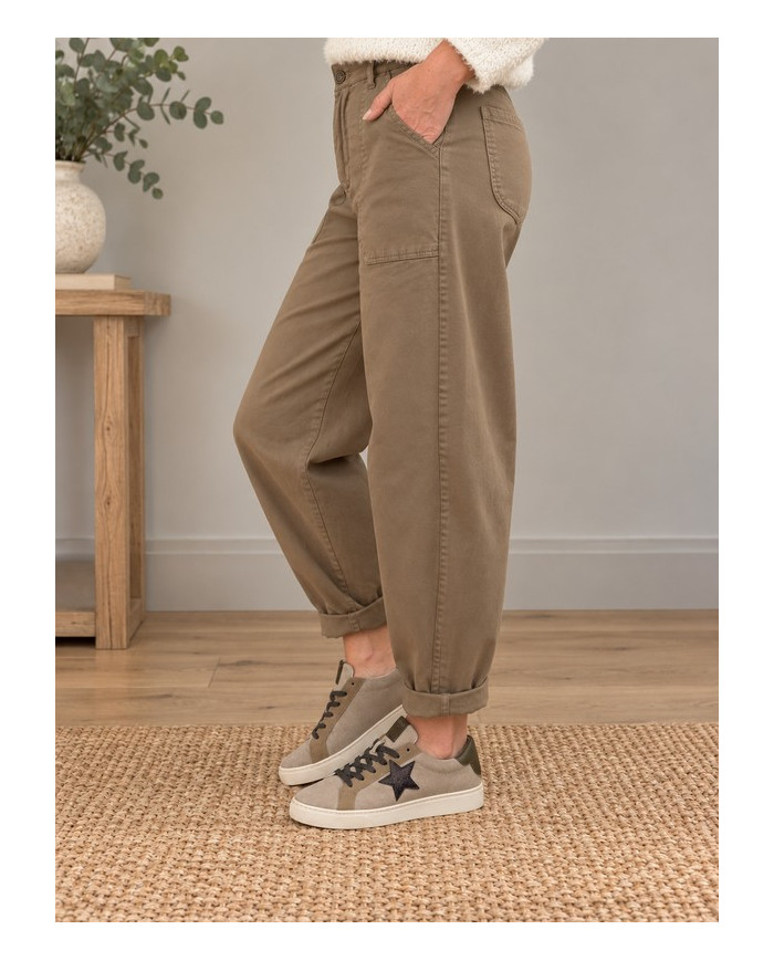 Pantalon ballon camel clair