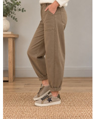 Pantalon ballon camel clair