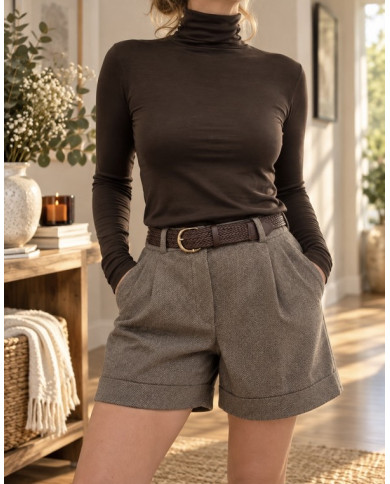 Sous pull fin chocolat