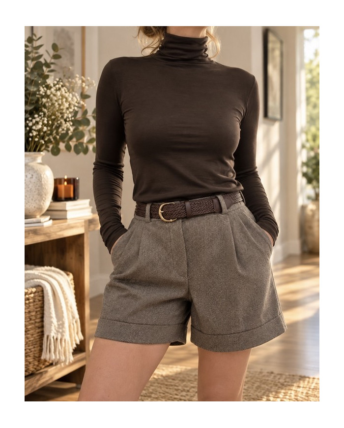 Sous pull fin chocolat