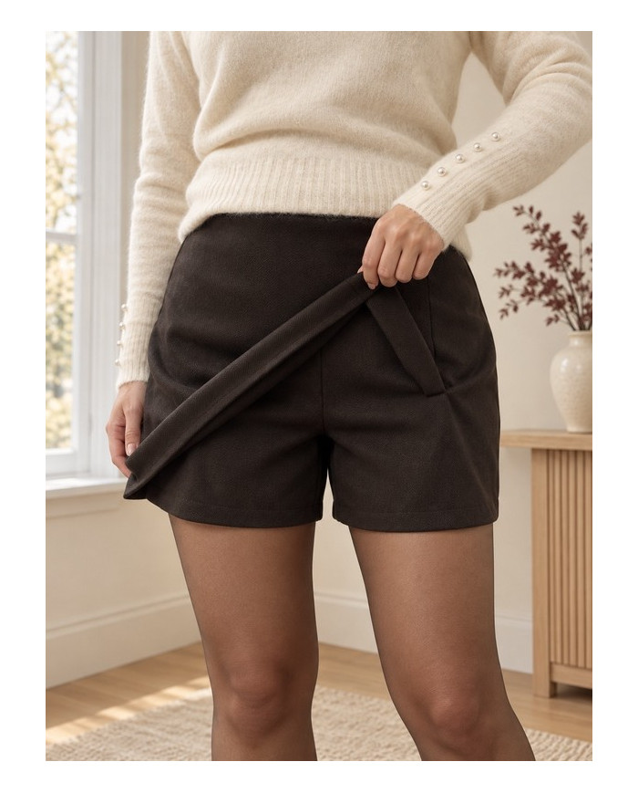 Jupe short chocolat Zafa