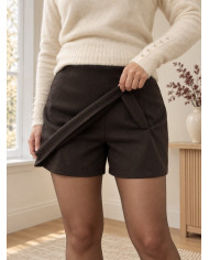 Jupe short chocolat Zafa