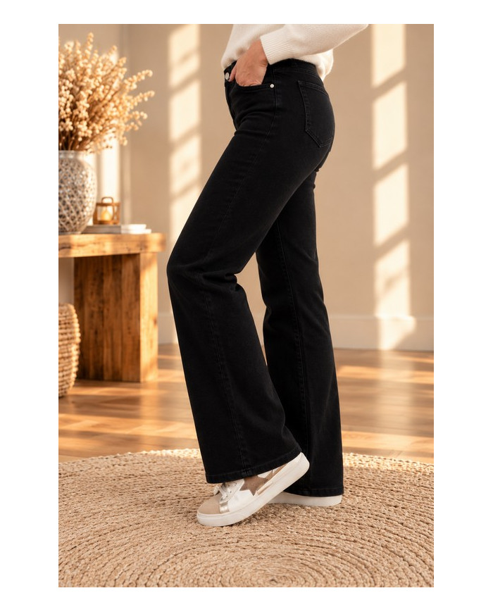 Jean wide leg noir Vivien