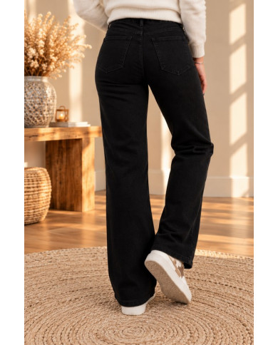 Jean wide leg noir Vivien