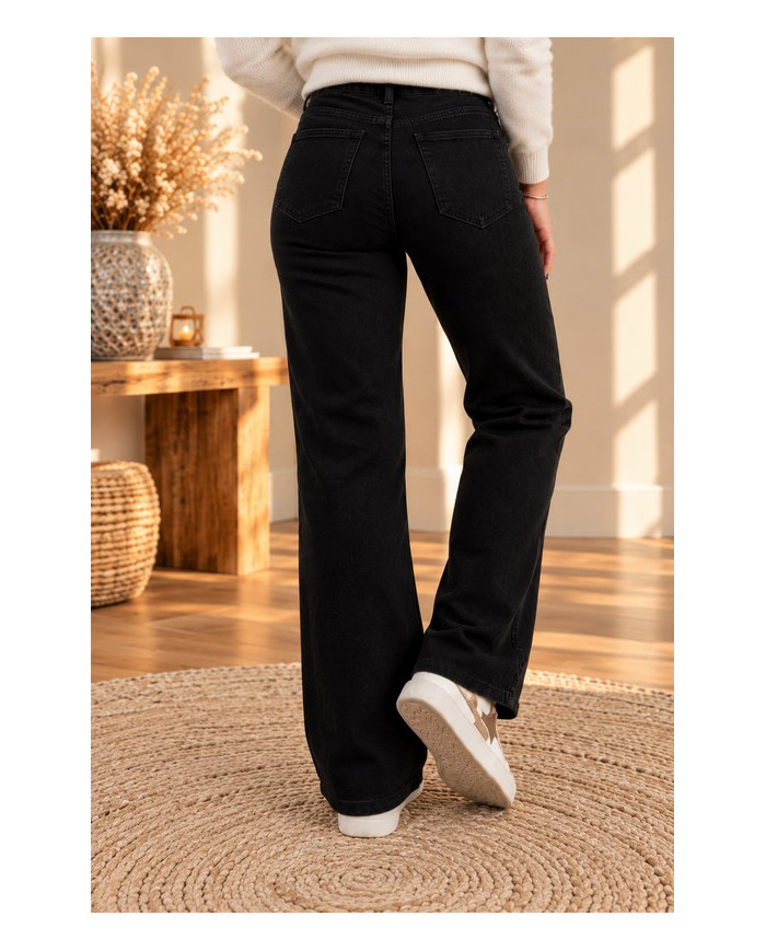 Jean wide leg noir Vivien