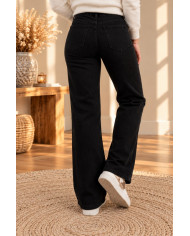 Jean wide leg noir Vivien
