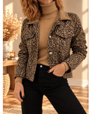 Veste imprimée léopard Kalio
