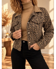 Veste imprimée léopard Kalio