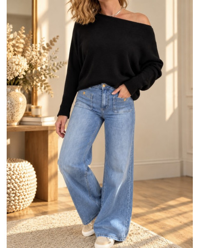 Pull chauve souris noir