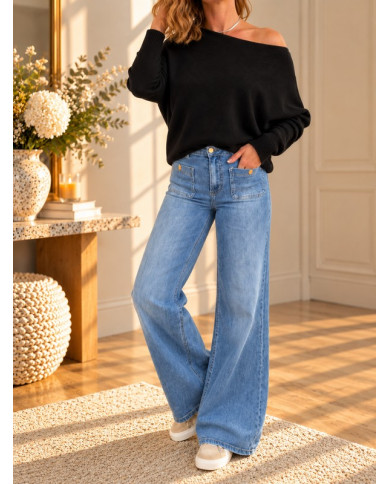 Pull chauve souris noir